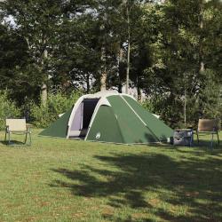 Tente tunnel imperm&eacute;able, taffetas, verte, pour le camping, 4 personnes