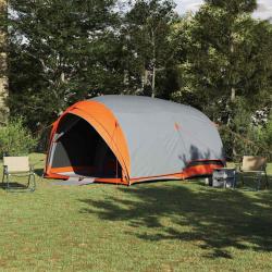 Tente Tunnel Gris et orange 410 x 285 x 198 cm taffetas