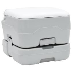 Toilette de Camping Gris et blanc 41,5 x 36,5 x 30 cm
