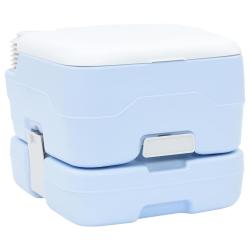 Toilette de Camping Bleu Clair et Blanc 41,5 x 36,5 x 30 cm