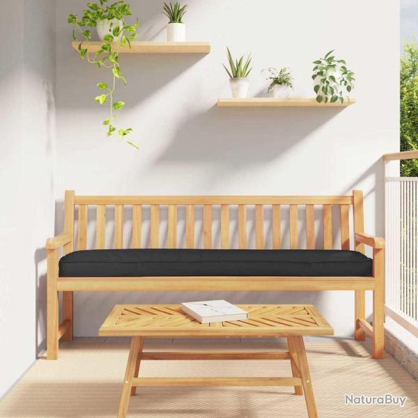 Coussin de palette Noir 200 x 40 x 8 cm Tissu Oxford