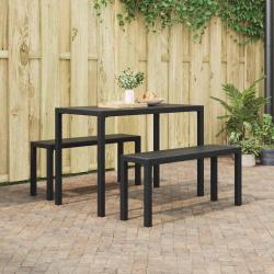Ensemble de salle &agrave; manger pour 3 pcs Anthracite Acier
