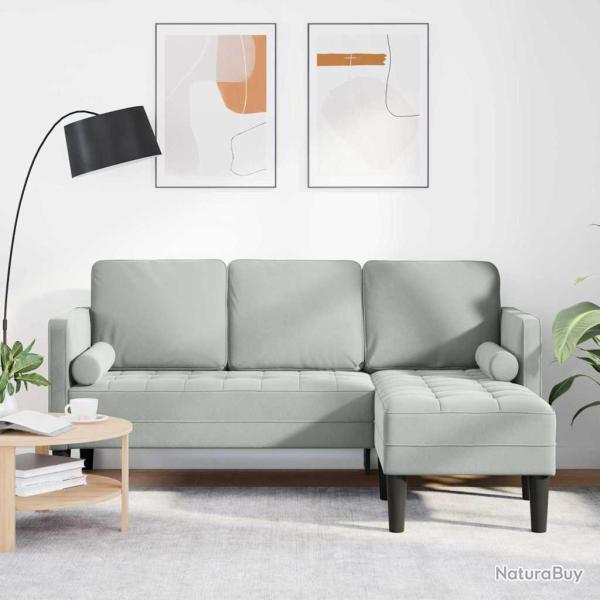 Ensemble de Canap�s avec coussin Gris clair Polyester