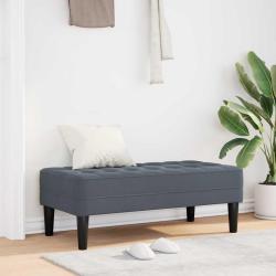 banc avec coussin Gris fonc&eacute; 113 x 57 x 39 cm Velours