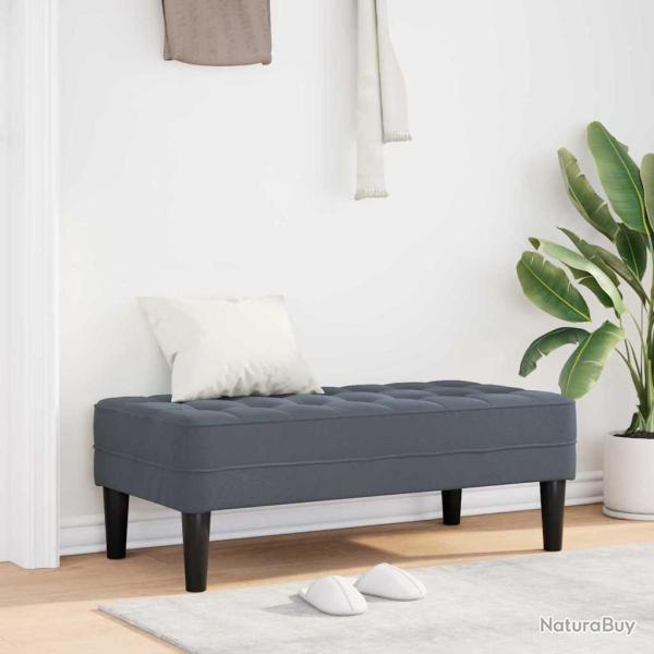 banc avec coussin Gris fonc� 113 x 57 x 39 cm Velours