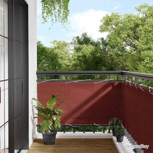 Paravent de balcon couleur terre cuite 75 x 1000 cm 100 % polyester Oxford