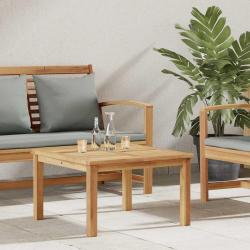 Table basse marron en bois de teck massif pour le salon, 60 &times; 60 &times; 36 cm
