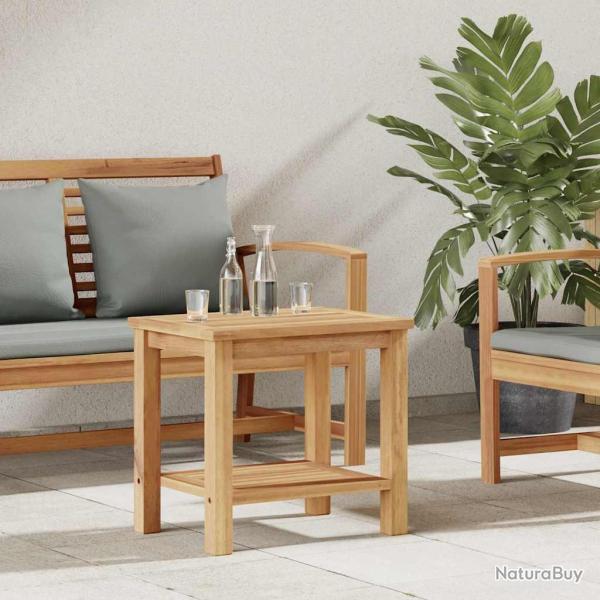 Table basse marron en bois de teck massif pour le salon, 50 � 35 � 45 cm