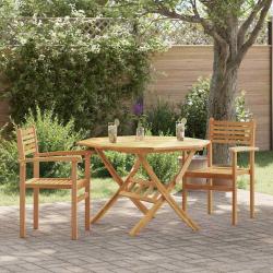 Chaise 2 pcs Marron 56 x 55 x 90,5 cm Bois de teck massif