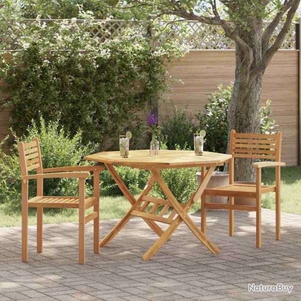 Chaise 2 pcs Marron 56 x 55 x 90,5 cm Bois de teck massif