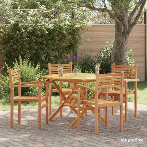 Chaise 4 pcs Marron 56 x 55 x 90,5 cm Bois de teck massif