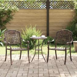 Chaise de 2 pcs Bronze 55 x 56,5 x 91cm Aluminium