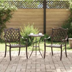 Chaise de 2 pcs Bronze 56 x 55 x 92,5 cm Aluminium