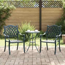 Chaise de 2 pcs Vert 56 x 55 x 92,5 cm Aluminium
