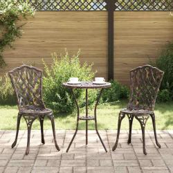 Ensemble bistro de 3 pcs Bronze Aluminium