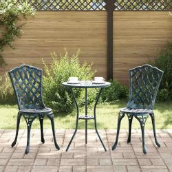 Ensemble bistro de 3 pcs Vert Aluminium