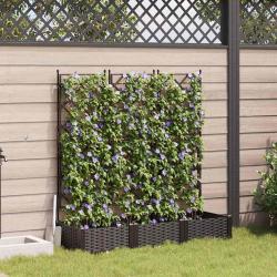 Cache-pot de 3 pc Marron 120 x 40 x 125,5 cm PP