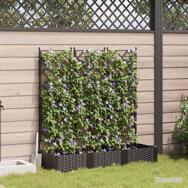 Cache-pot de 3 pc Marron 120 x 40 x 125,5 cm PP