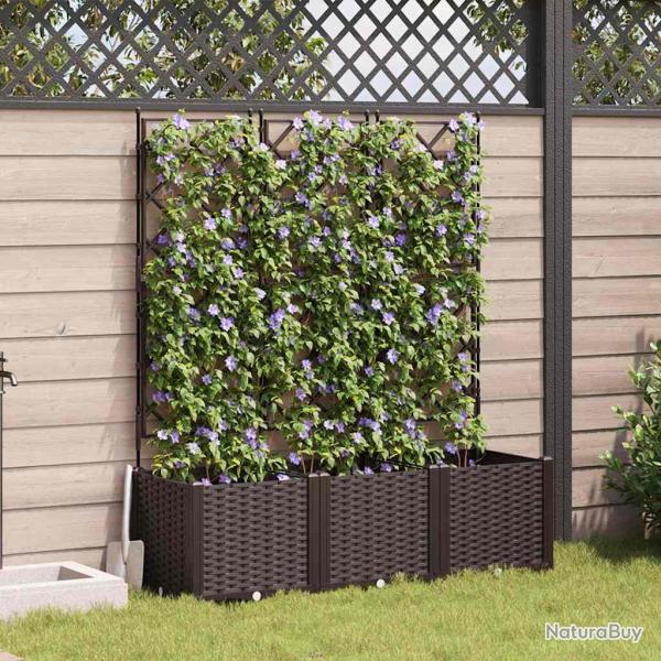 Cache-pot de 3 pc Marron 120 x 40 x 143 cm PP