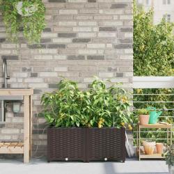 Cache-pot de 2 pc Marron 80 x 40 x 37,5 cm PP