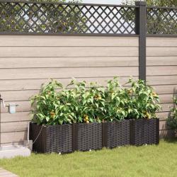 Cache-pot de 4 pc Marron 160 x 40 x 37,5 cm PP