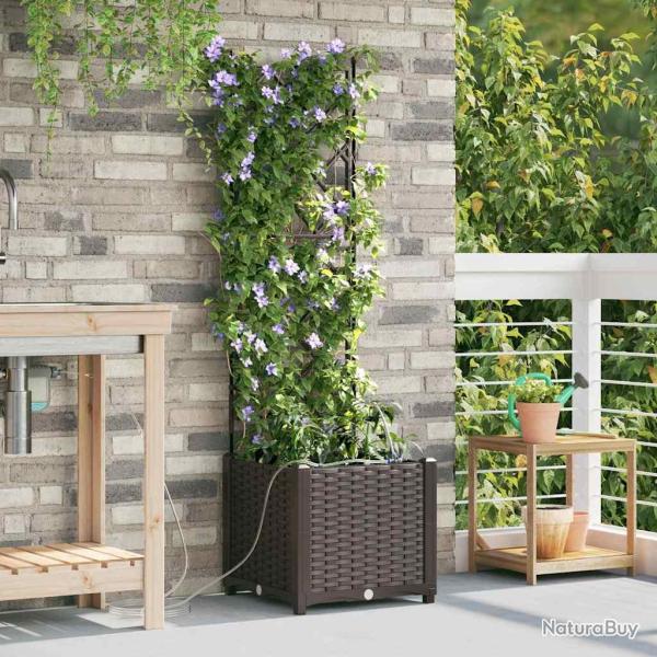 Cache-pot de Marron 40 x 40 x 142 cm PP