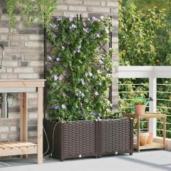 Cache-pot de 2 pc Marron 80 x 40 x 142 cm PP