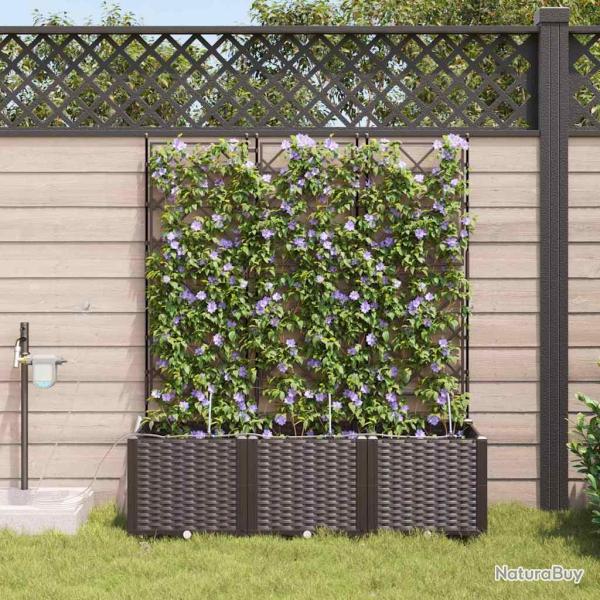 Cache-pot de 3 pc Marron 120 x 40 x 142 cm PP