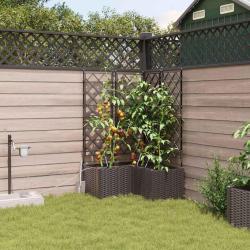 Cache-pot de 3 pc Marron 80 x 80 x 142 cm PP