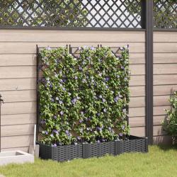 Cache-pot de 3 pc Noir 120 x 40 x 125,5 cm PP