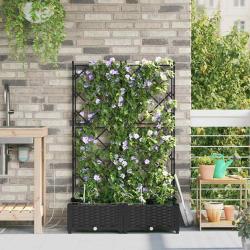 Cache-pot de 2 pc Noir 80 x 40 x 126 cm PP