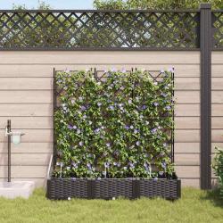 Cache-pot de 3 pc Noir 120 x 40 x 126 cm PP