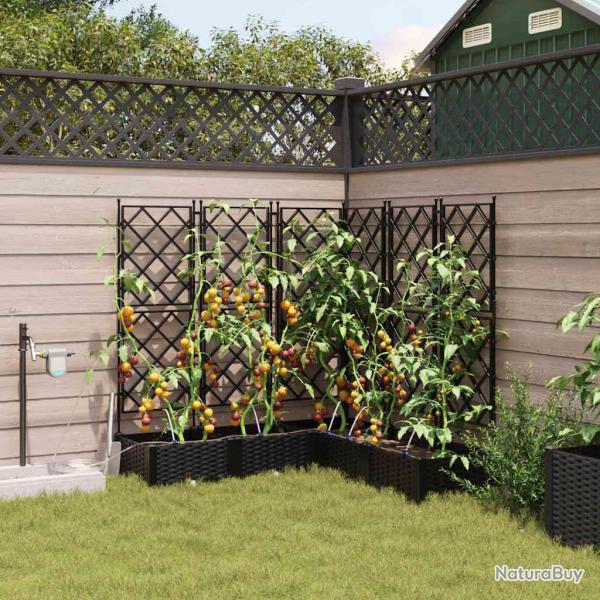 Cache-pot de 5 pc Noir 120 x 120 x 126 cm PP
