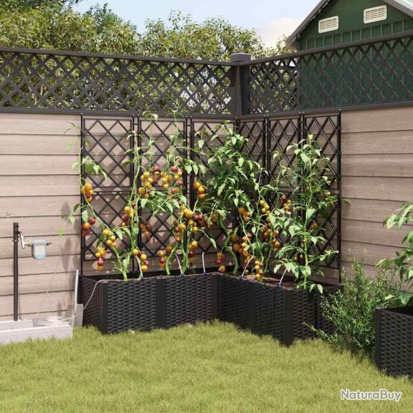 Cache-pot de 5 pc Noir 120 x 120 x 142 cm PP