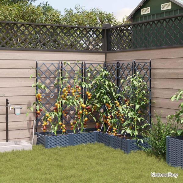 Cache-pot de 5 pc Gris 120 x 120 x 126 cm PP