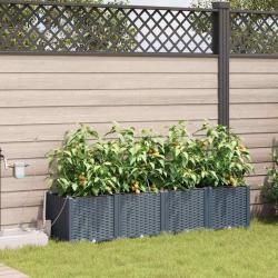 Cache-pot de 4 pc Gris clair 160 x 40 x 37,5 cm PP