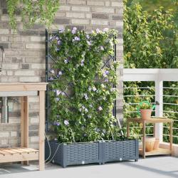 Cache-pot de 2 pc Gris clair 80 x 40 x 126 cm PP