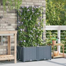 Cache-pot de 2 pc Gris clair 80 x 40 x 142 cm PP