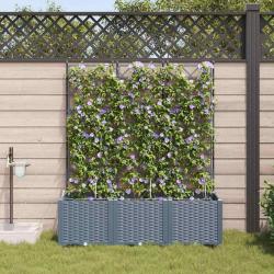 Cache-pot de 3 pc Gris clair 120 x 40 x 142 cm PP