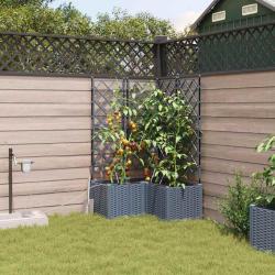 Cache-pot de 3 pc Gris clair 80 x 80 x 142 cm PP