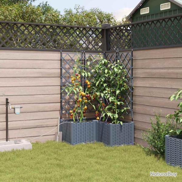 Cache-pot de 3 pc Gris clair 80 x 80 x 142 cm PP