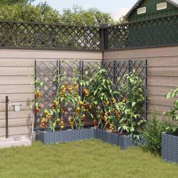 Cache-pot de 5 pc Gris clair 120 x 120 x 126 cm PP