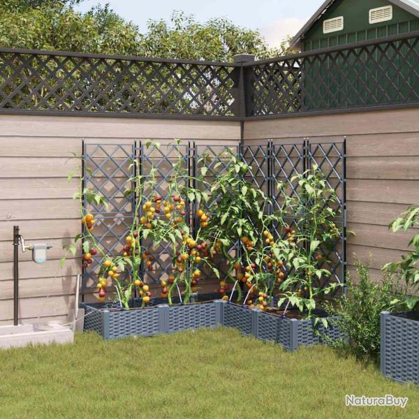 Cache-pot de 5 pc Gris clair 120 x 120 x 126 cm PP