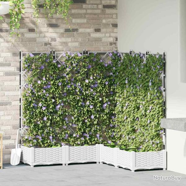Cache-pot de 5 pc Blanc 120 x 120 x 125,5 cm PP