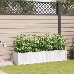 Cache-pot de 4 pc Blanc 160 x 40 x 37,5 cm PP
