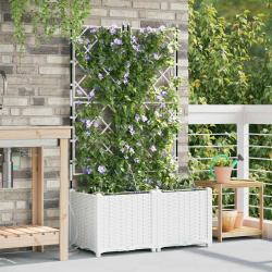 Cache-pot de 2 pc Blanc 80 x 40 x 142 cm PP