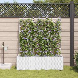 Cache-pot de 3 pc Blanc 120 x 40 x 142 cm PP