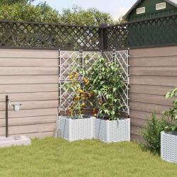 Cache-pot de 3 pc Blanc 80 x 80 x 142 cm PP