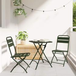 Chaise de pliante 2 pcs Vert 42 x 52 x 82 cm