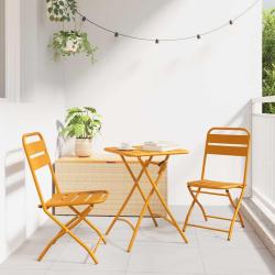 Chaise de pliante 2 pcs Moutarde 42 x 52 x 82 cm
